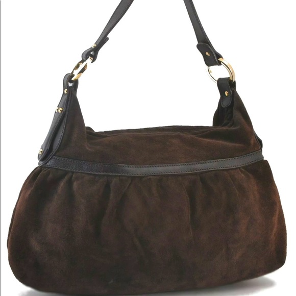 Fendi Authentic Suede Shoulder Bag - Picture 1 of 13